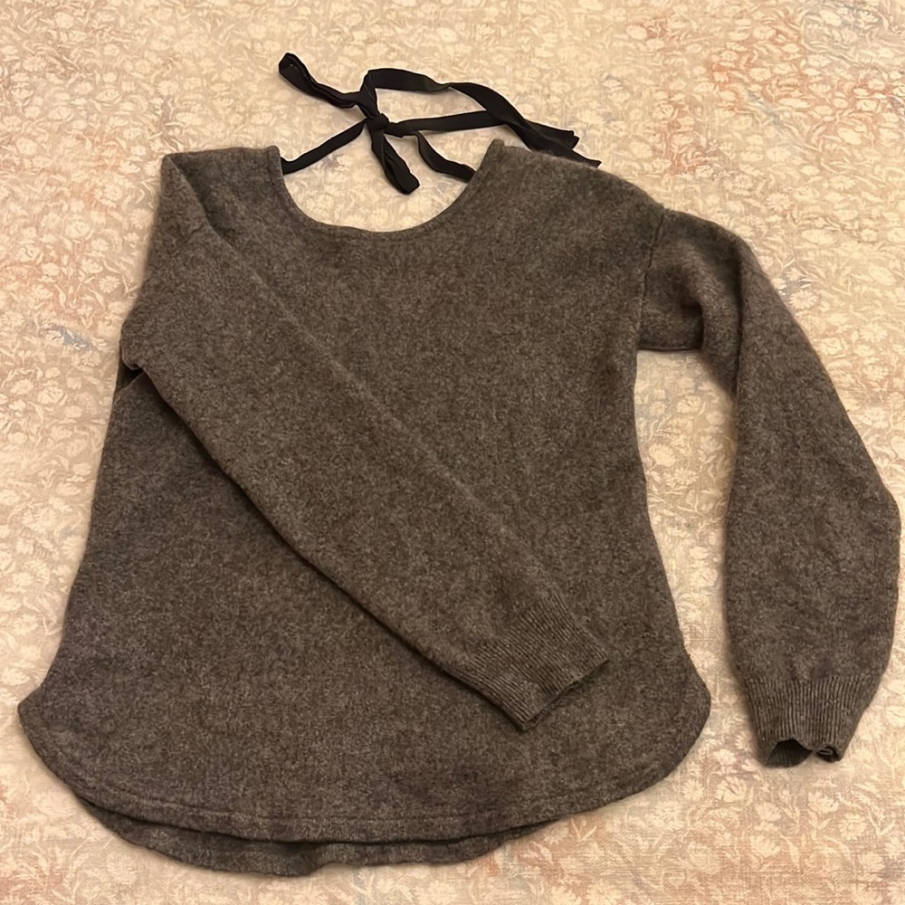 100% Cashmere Sweater with silk backtie , comptoir des cotonniers, size S